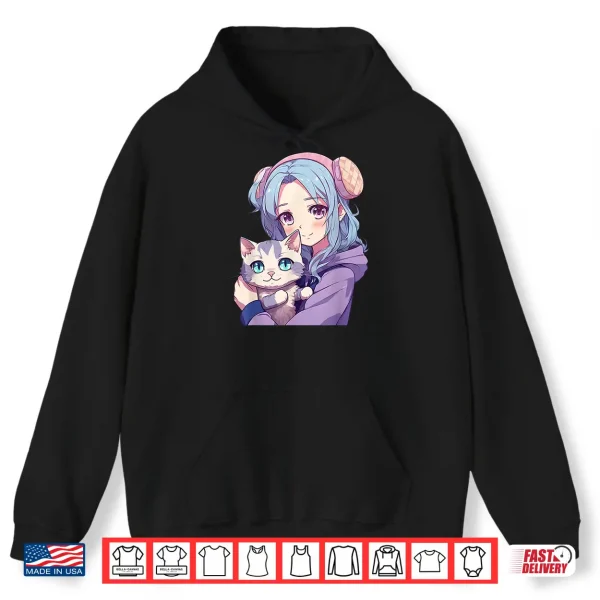 Hoodie Japanese Kawaii Girl Anime Cats Cute Gifts for Teens Girls Shirt