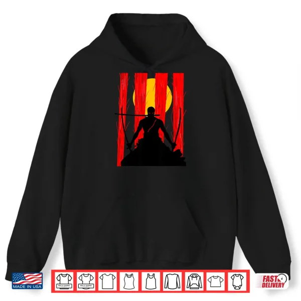 Hoodie Japanese Retro Art Zoro Anime Graphic Shirt