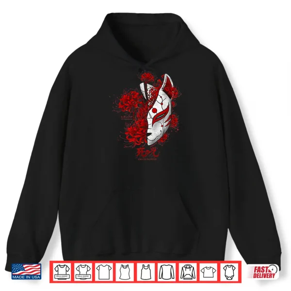 Hoodie Japanese Spider Lily Anime Flower Soft Grunge Aesthetic Shirt