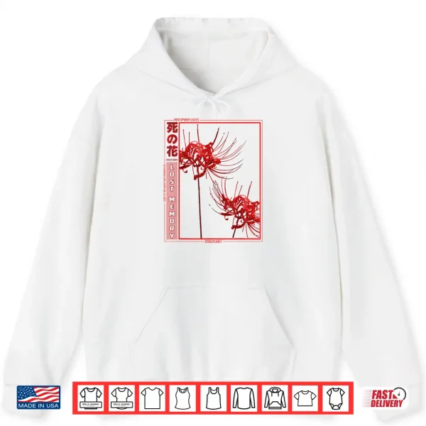 Hoodie Japanese Spider Lily Flower Lover Anime Aesthetic Manga Shirt