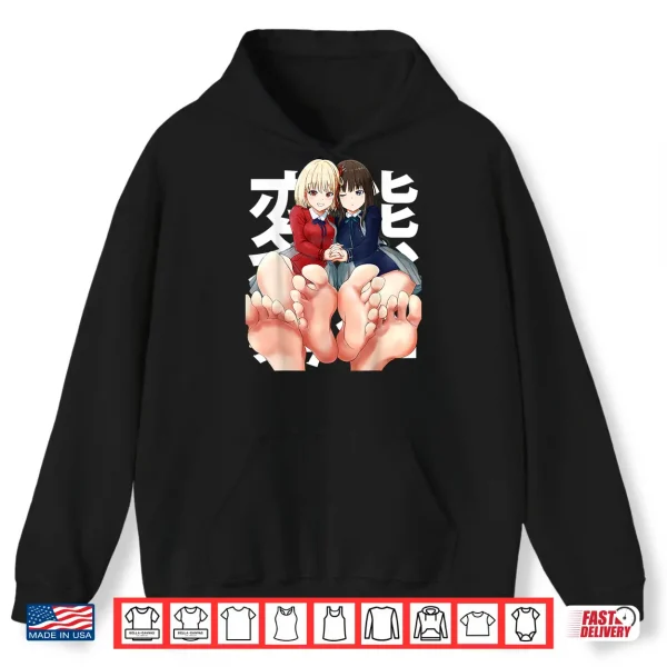Hoodie Japanese Submissive Feet Toes Anime Lewd Waifu Otaku Femdom Shirt 2