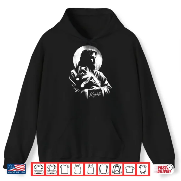 Hoodie Jesus Ragdoll Cat Funny Christian Religious Unisex Adults Shirt