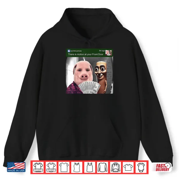 John Pork And Tung Tung Tung Sahur Front Door Motion Funny Shirt 1 Hoodie John Pork and Tung Tung Tung Sahur Front Door Motion Funny Shirt
