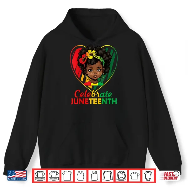 Hoodie Juneteenth Celebrate girls kids African American black 1865 Shirt