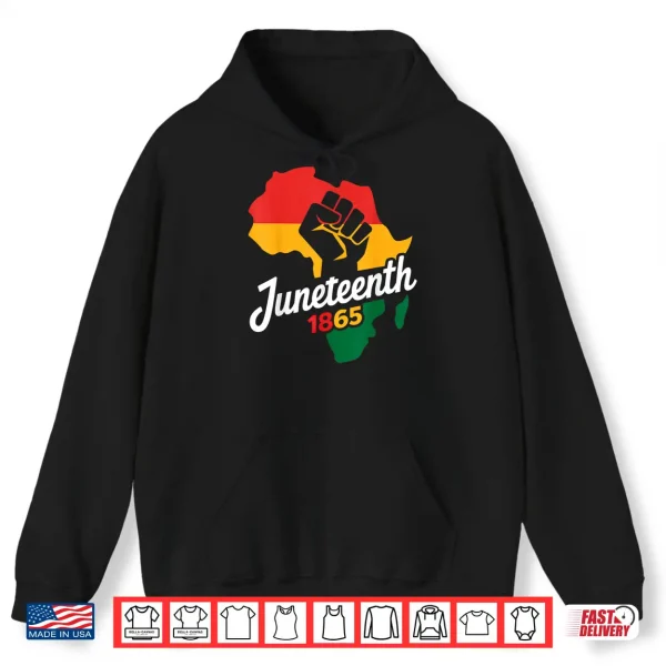 Hoodie Juneteenth Eighteen Sixty Five Black History African Freedom Shirt