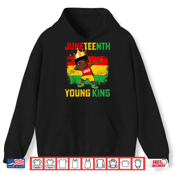 Hoodie Juneteenth King Celebrating Eighteen Sixty Five Black Boys Shirt