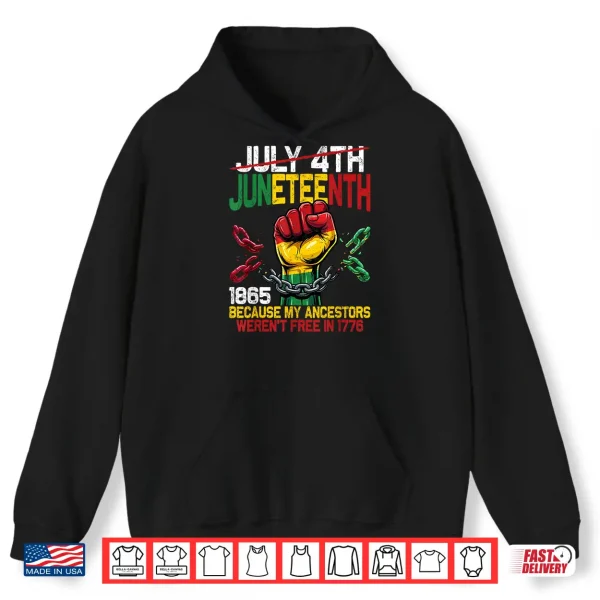 Hoodie Juneteenth Shirts Black Women Juneteenth African American Shirt