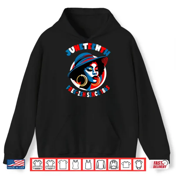 Hoodie Juneteenth Women Black Freedom Day 1865 Red White Blue Shirt