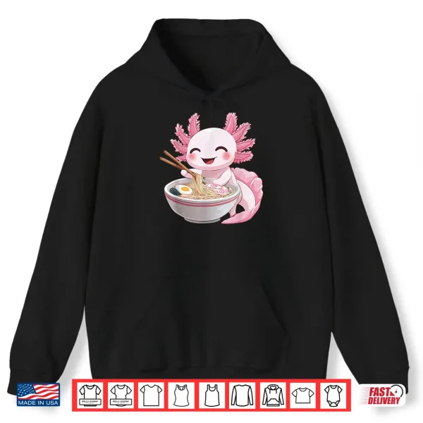 Hoodie Kawaii Anime Axolotl Ramen Shirt