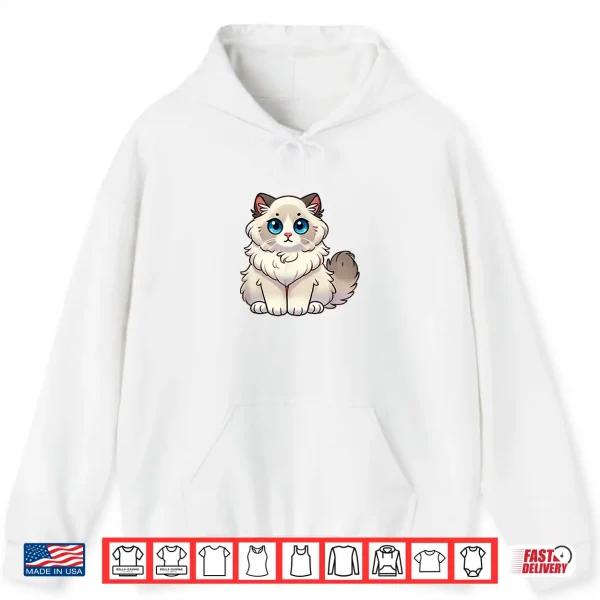 Hoodie Kawaii Ragdoll Cat Fluffy Cat Lover Shirt