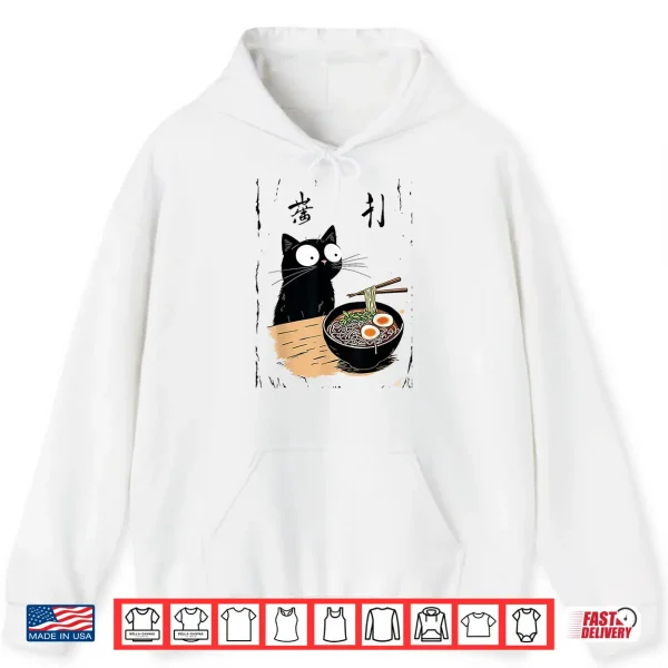 Hoodie Kawaii Ramen Cat Cute Japanese Food for Anime Noodle Lovers Shirt