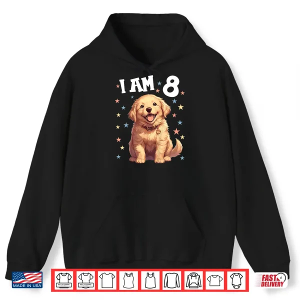 Hoodie Kids 8 Years old 8th birthday Golden Retrievers Golden Retriever Shirt