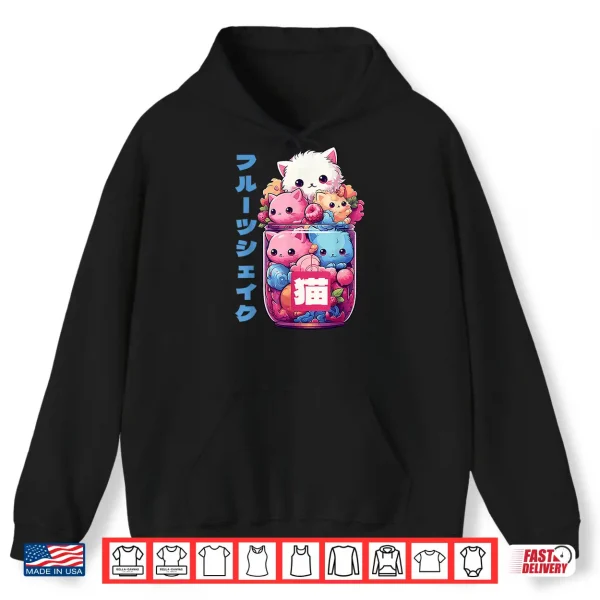 Hoodie Kii Cats Cute Anime Girl Manga Feline Kitten Otaku Shirt