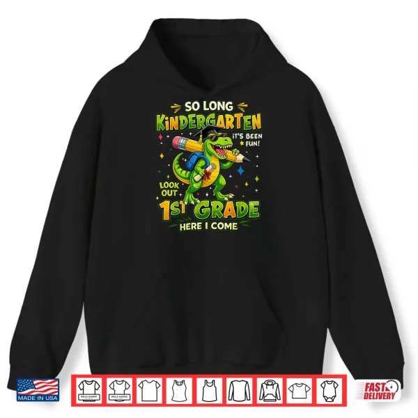 Hoodie Kindergarten Graduation Dinosaur First Grade Ready Shirt
