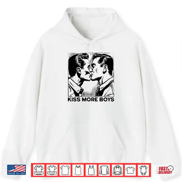 Hoodie Kiss More Boys Gay Cowboys Kissing for Gay Men Pride Shirt