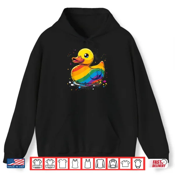 Hoodie LGBT LGBTQ Rainbow LGBT Parade Rubber Duck Gay Pride Month Shirt