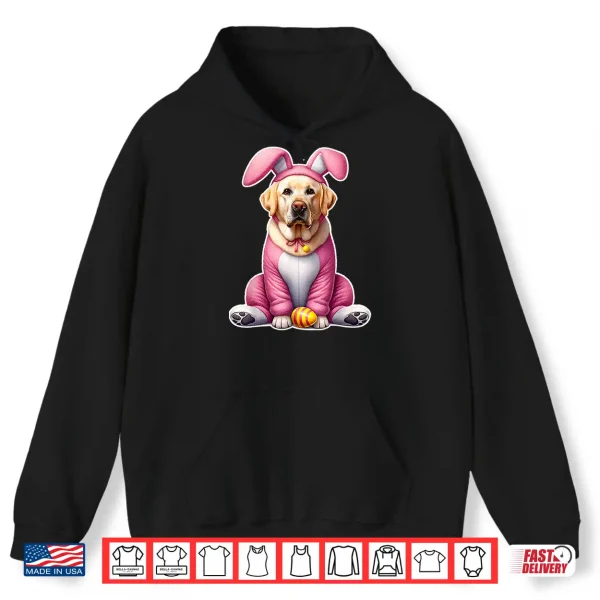 Hoodie Labrador Golden Retriever Bunny Ears Eggs Cute Easter Dog Shirt