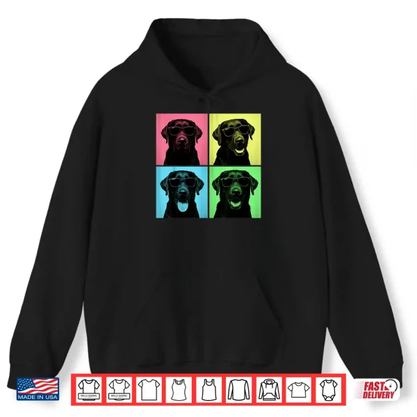 Hoodie Labrador Pop Art Black Lab Dog Lover Photo Booth Shirt