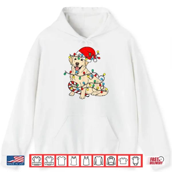 Hoodie Labrador Retriever Dog Christmas Lights Xmas Pet Dog Lover Shirt