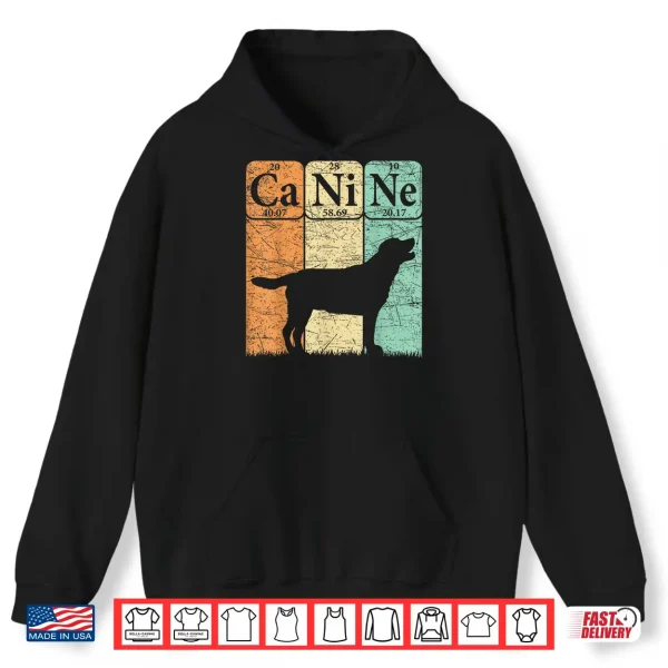 Hoodie Labrador Retriever Dog Periodic Table Elements Dog Lover Shirt