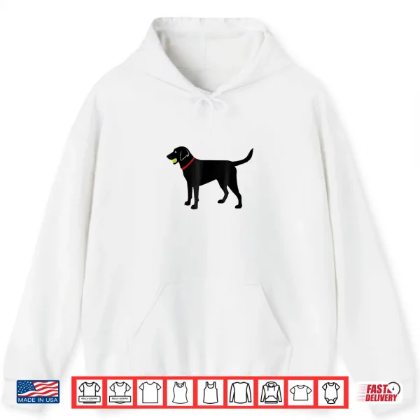 Hoodie Labrador Retriever Fetch Black Lab Play Ball Shirt