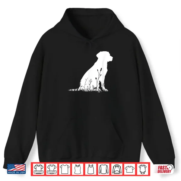 Hoodie Labrador Retriever Wildflower Silhouette Labrador Dog Mom Shirt