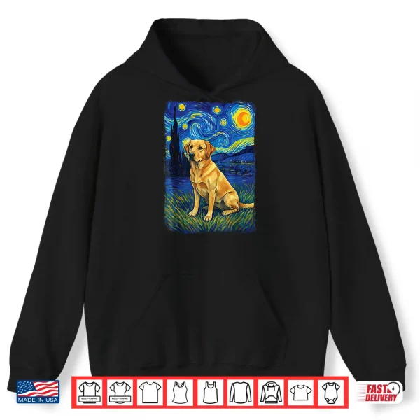 Hoodie Labrador Starry Night Shirt
