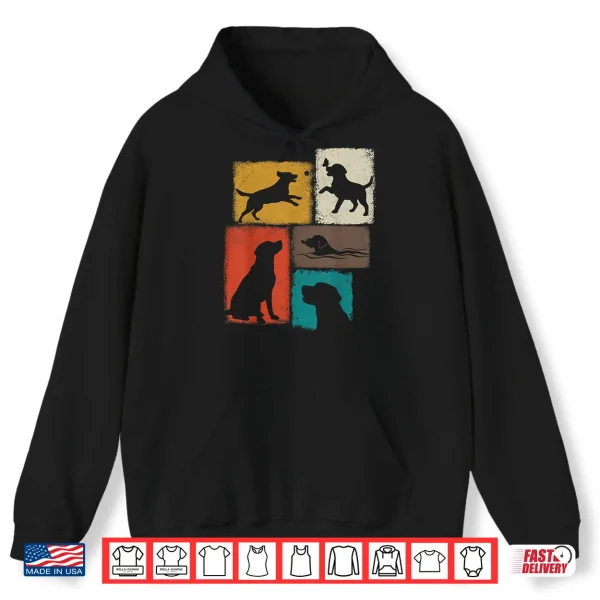 Hoodie Labrador Vintage Collage Retriever Lab Dad Mom Dog Lover Shirt