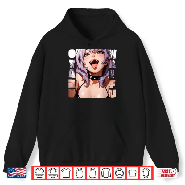Hoodie Lewd Anime Girl Otaku Waifu Anime Manga Hentai Face Gift Shirt