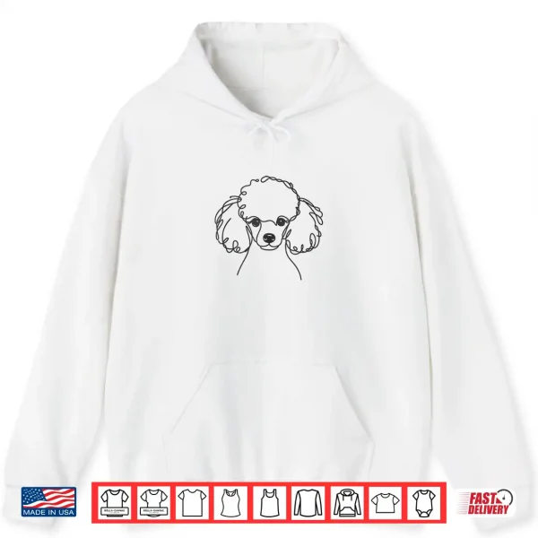 Hoodie Line Art Dad Mom Dog Toy Poodle Shirt
