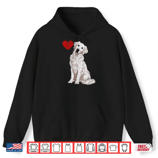 Hoodie Love is White English Cream Golden Retriever Mom Dog Puppy Shirt