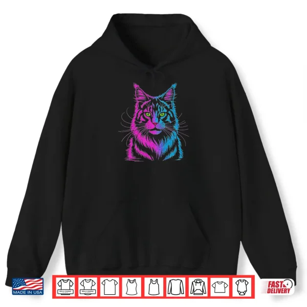 Hoodie Main Coon Cat Art Men Women Shirt