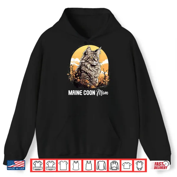 Hoodie Maine Coon Cat Mom Maine Coon Cat Professional Minimalist Modern Graphic Shirt