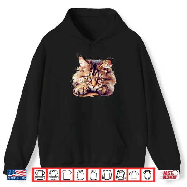 Hoodie Maine Coon Cats Kitten Maine Coon Cat Shirt