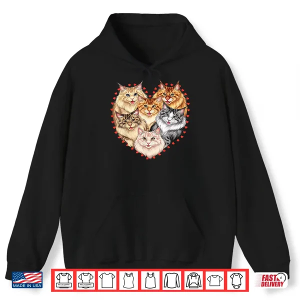 Hoodie Maine Coon Heart Shirt