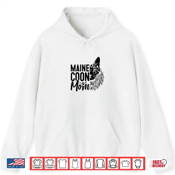 Hoodie Maine Coon Mom Kitty Cat Lover Kitten Pet Cat Breed Animal Shirt