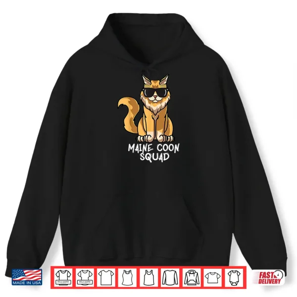 Hoodie Maine Coon Squad Funny Maine Coon Cat Mom Shirt