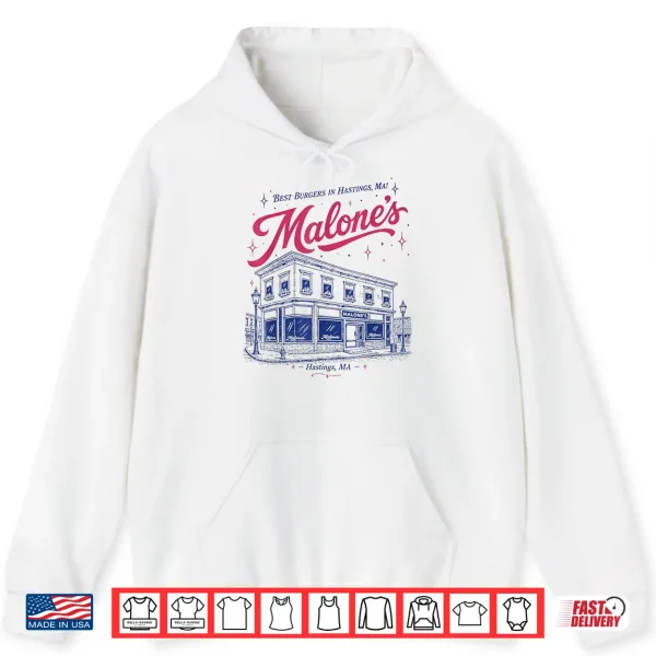 Hoodie Malones Bar Best Burgers Hastings MA Shirt