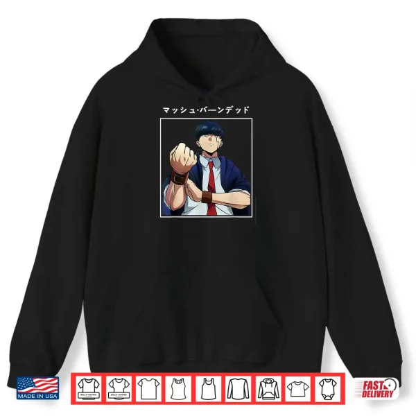 Hoodie Mash Burnedead Muscles Anime Magic Funny Cool Cute Manga Guy Shirt