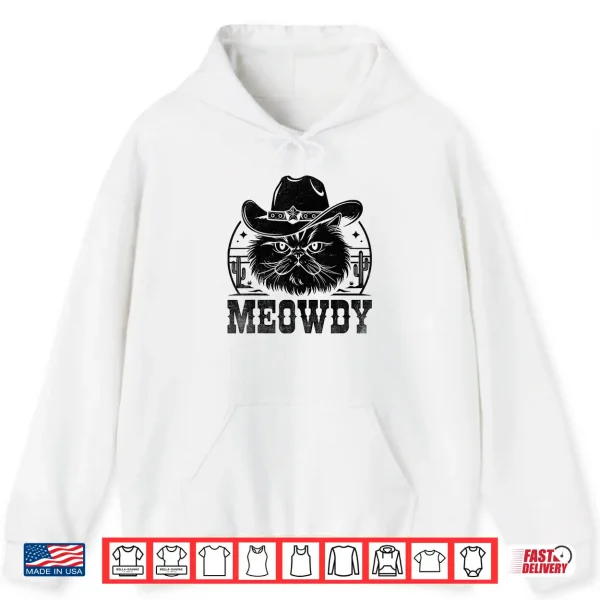 Hoodie Meowdy Cowboy Persian Cat Persian Longhair Shirt