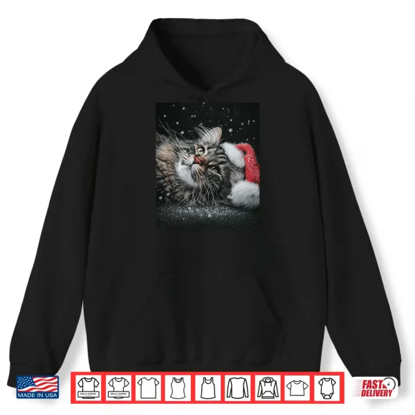 Hoodie Merry Christmas Maine Coon Cat Shirt
