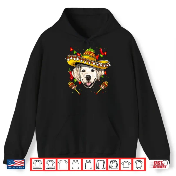 Hoodie Mexico Cinco De Mayo Golden Retriever Dog Mexican Party Shirt