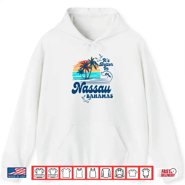 Hoodie Nassau Bahamas Beach Summer Vacation Retro Vintage 80s 70s Comfort Colors Crop Top