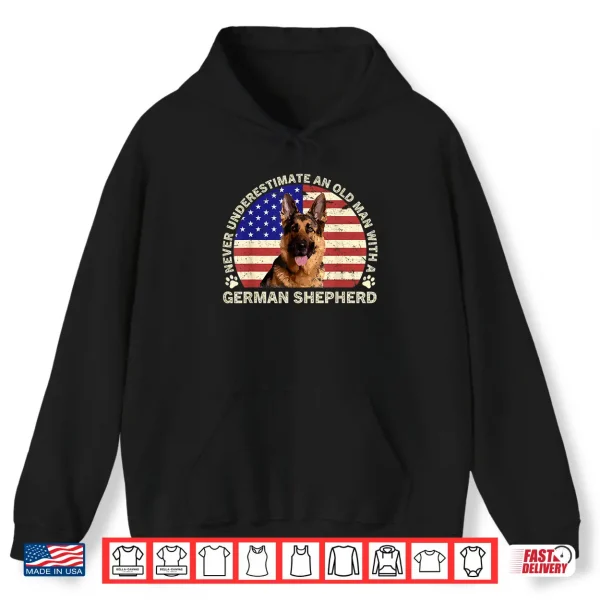 Hoodie Never Underestimate An Old Person With A German Shepherd Shirt