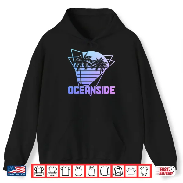 Hoodie Oceanside California Retro Vintage Surf Souvenir Surfer Performance Shirt