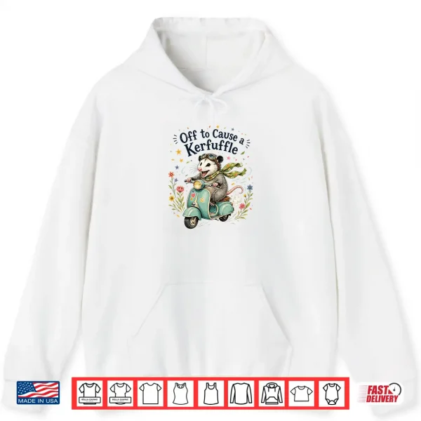 Hoodie Off to Cause a Kerfuffle Opossum Mischief Woodland Creature Comfort Colors Crop Top