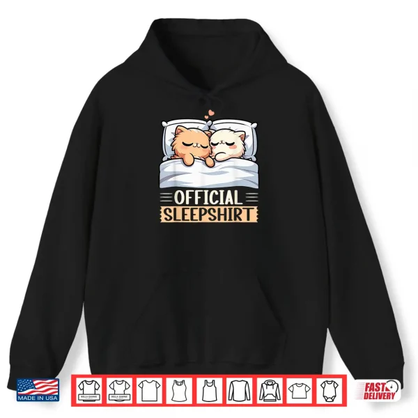 Hoodie Official Sleepshirt Funny Persian Cat Nap Pajamas Sleepwear Shirt