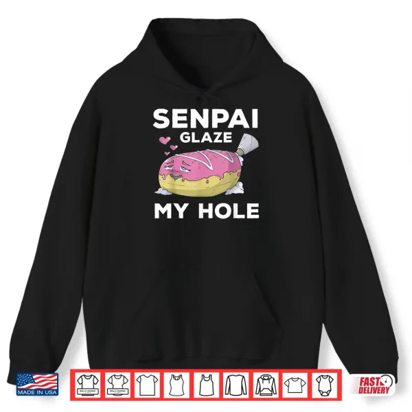 Hoodie Otaku Ahegao Donut Pun Senpai Ecchi Etchi Hentai Funny Lewd Shirt