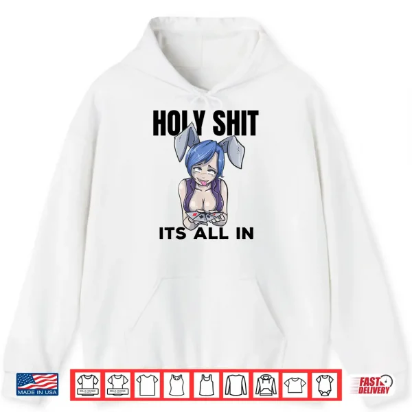 Hoodie Otaku Ahegao Poker Ecchi Etchi Hentai Lewd Senpai Waifu Gift Shirt