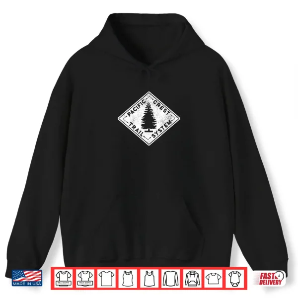 Hoodie PCT Pacific Crest Trail System Hiker For Hiking Camping Shirt